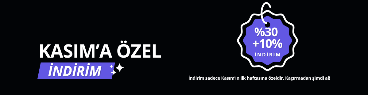 KASIM10 koduyla %10 Kasım indirimi.